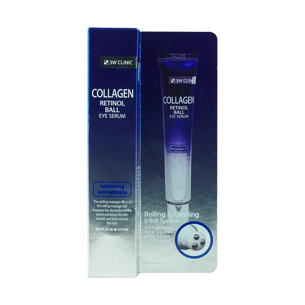 3w Clinic Collagen Retinol Ball Whitening And Anti Wrinkle Eye Serum