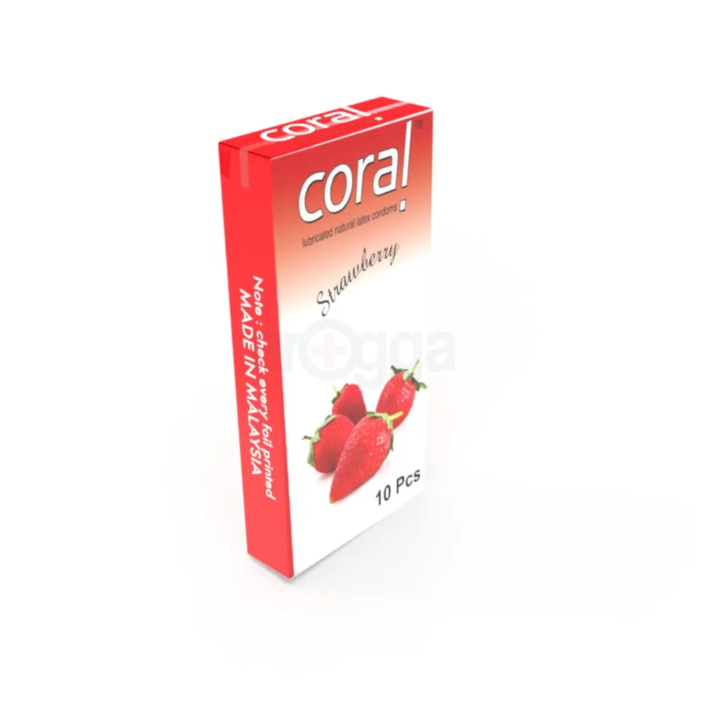Coral Strawberry Extra Performance Condom Full Box 10x110pcs