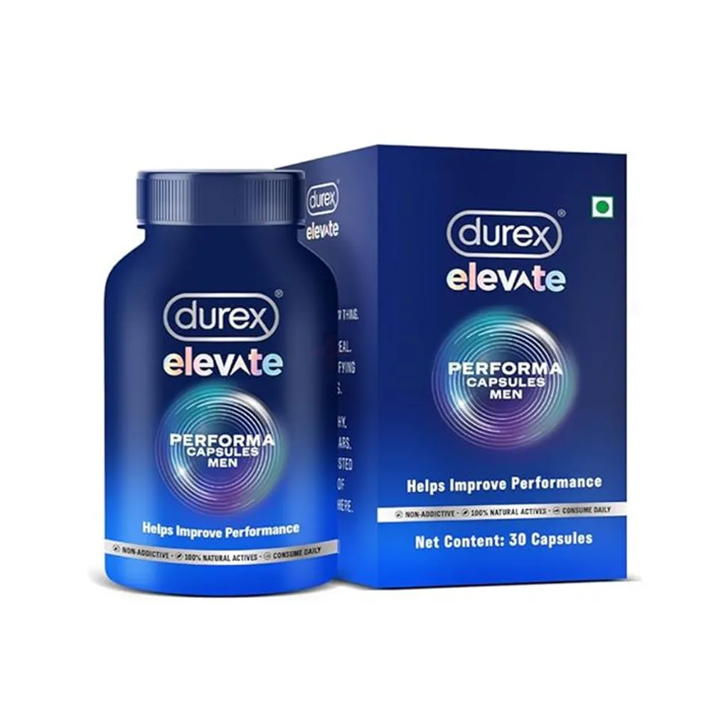 Durex Elevate Performa Capsules For Men Helps Improve Performance 30 Capsule