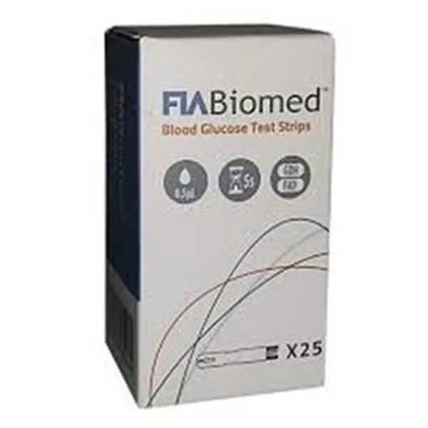 Fia Biomed Blood Glucose Test Strips 25s Pack