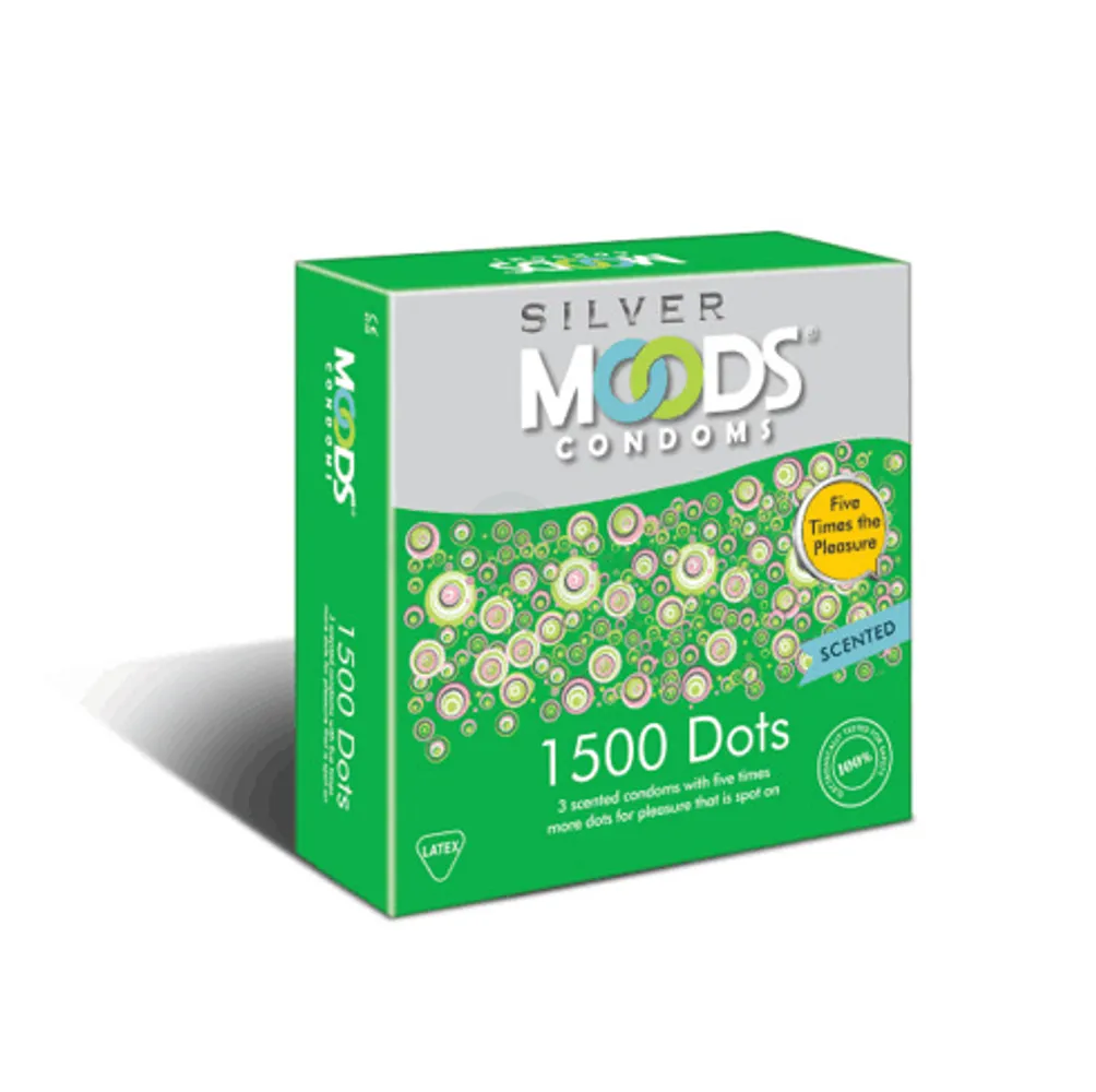 Moods Silver 1500 Dots Condom 3s Pack
