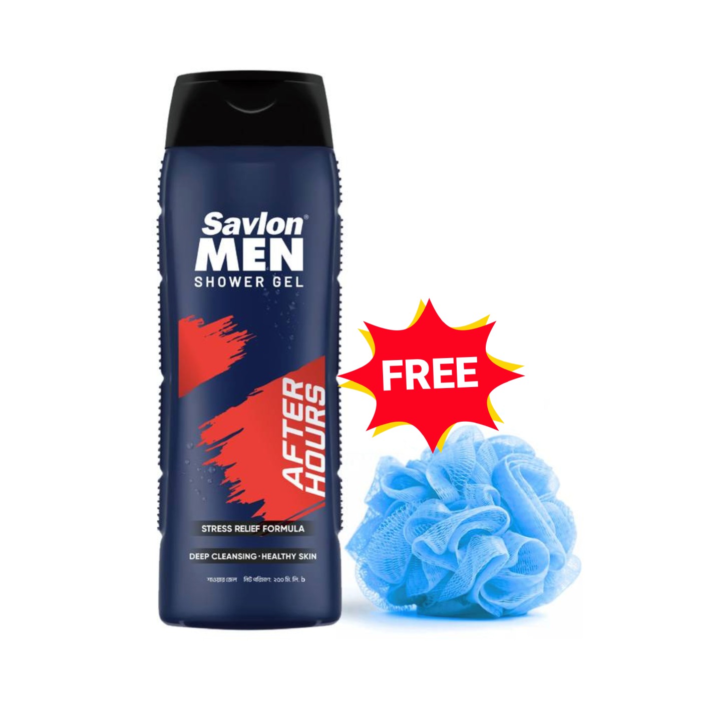 Savlon Men After Hours Shower Gelbodywash 250ml With Loofah Free